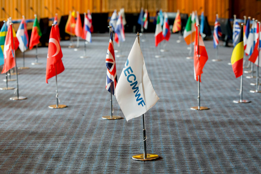 Member State flags in ECMWF Council chamber, Copyright: Stephen Shepherd
