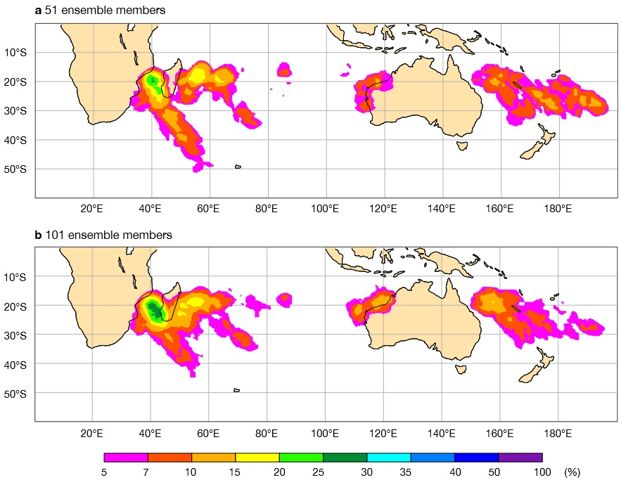 Tropical storm strike probability maps